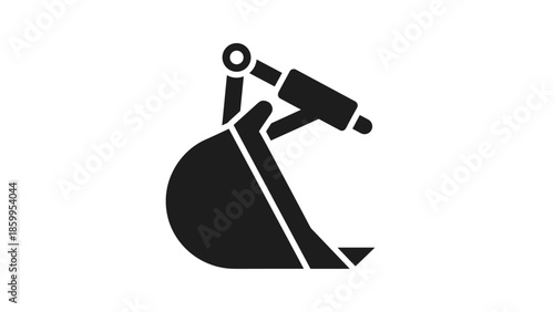 Microscope Icon Simple Design Element.