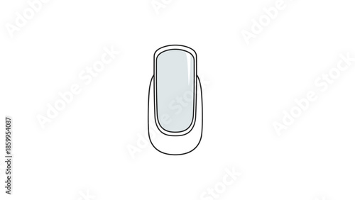 Simple Line Drawing of a Nail.
