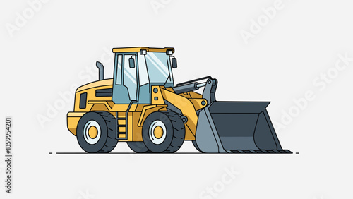 Yellow Front End Loader Illustration 1.