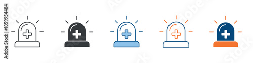 Emergency Icon Set Multiple Style Collection 