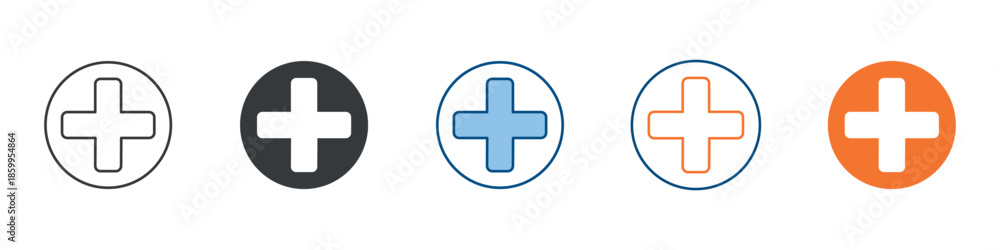 Fototapeta premium Medical Icon Set Multiple Style Collection 