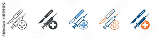 Surgery Icon Set Multiple Style Collection 