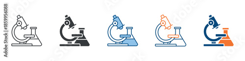 Laboratory Icon Set Multiple Style Collection 