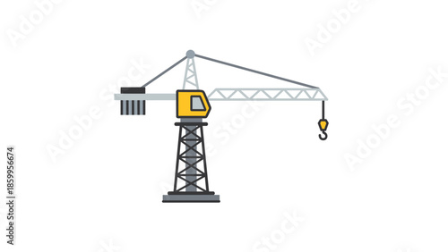 Crane Machine Heavy Equipment Construction Site.