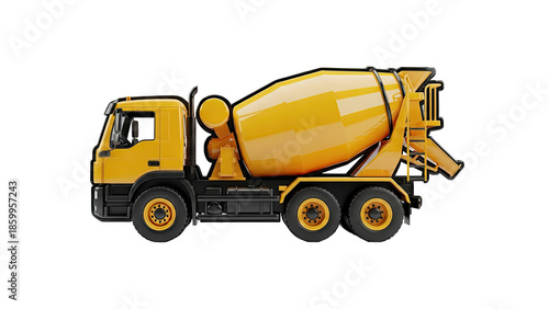 Yellow Cement Mixer Truck