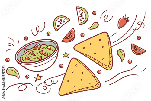 NATIONAL CORN CHIP DAY vector illustration isolated on white background