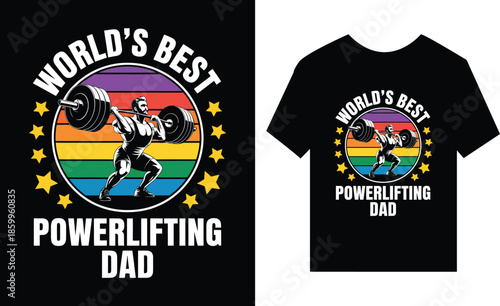 Powerlifting Dad TShirt Design