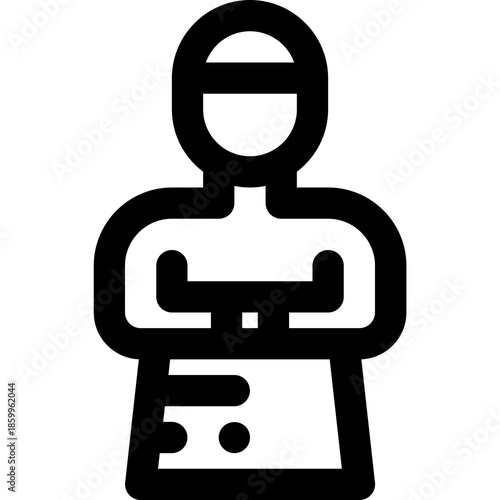 Minimal Black Silhouette Person Icon Avatar for Profile, User, and Business Applications and Design