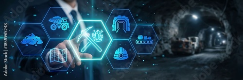 Mining industry professional exploring innovative technologies and solutions