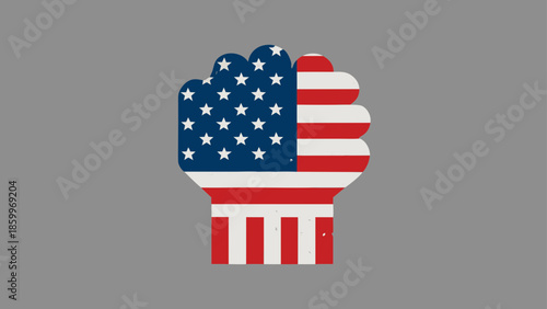 American Flag Fist Symbolizing Patriotic Unity and Strength