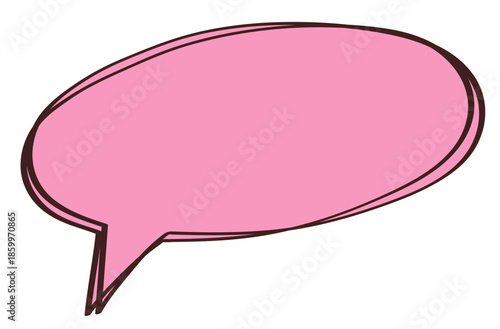 Cutout Doodle Sticker Pink Hand Drawn Icon Cartoon Symbols Emotion Creative Isolated Ornament Decorative Element 