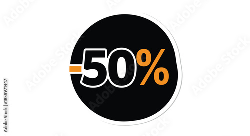 Discount Fifty Percent Off Sale Sign
