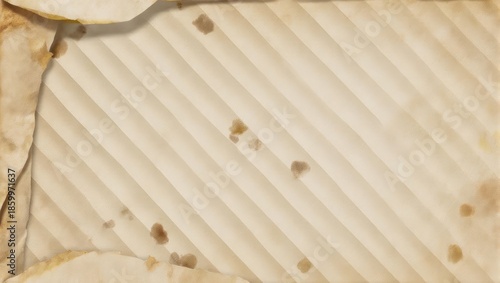 Vintage Paper Texture with Diagonal Lines and Stains.