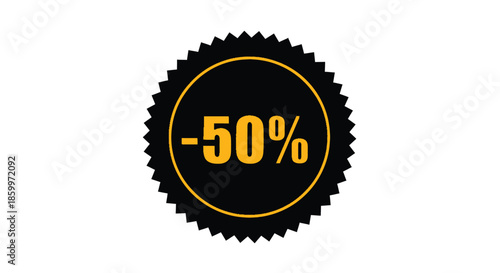 Discount 50 Percent Badge