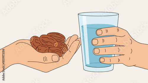 Hand Holding Heart Shaped Rocks with Glass of Water Caring and Support Theme