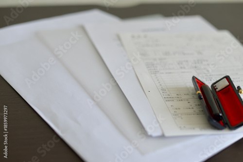 封筒と履歴書