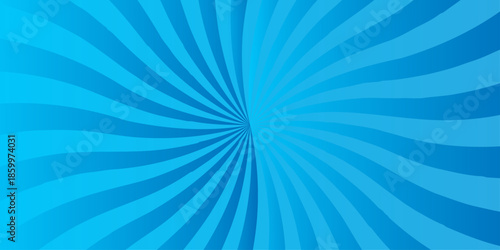 Abstract blue retro blue sunburst pattern design. Modern stipes line ray grunge design beam pattern texture. Funky ray elements themes Swirling pattern.	