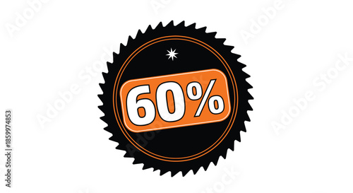 Discount 60 Percent Badge