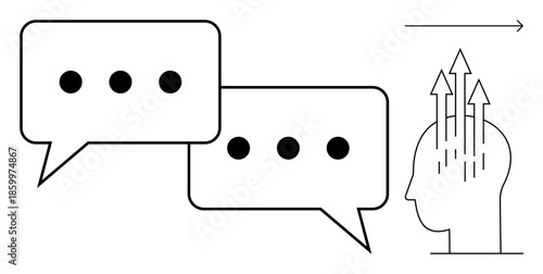 Communication concept. Communication as a tool for idea development and growth. Communication improves knowledge sharing, collaboration, and creative brainstorming. For innovation, teamwork
