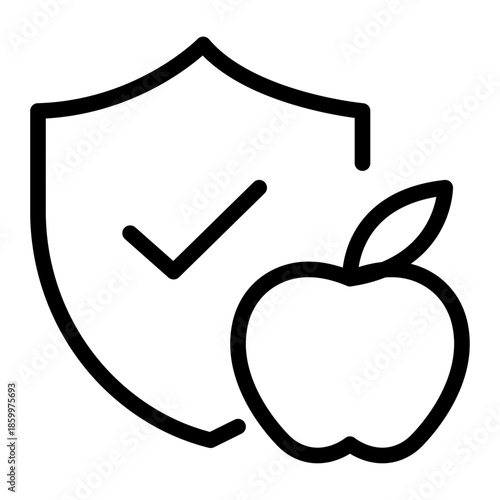 Food Safety Line Icon of Food and Nutrition Programs Icon Set