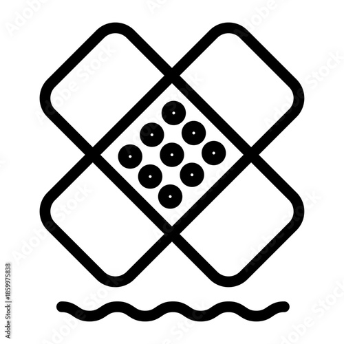 Wound Care and Dressing Line Icon of Surgical Procedures (Specific) Icon Set