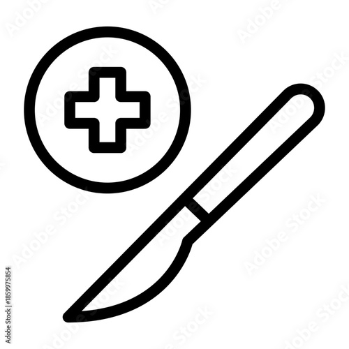 Surgical Treatment Line Icon of Surgical Procedures (Specific) Icon Set