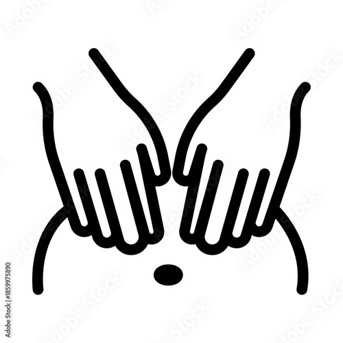 Abdominal Examination Line Icon of Physical Examinations Icon Set