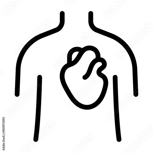 Cardiac Checkup Line Icon of Physical Examinations Icon Set