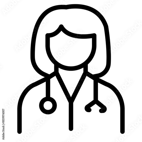 Speech Therapist Line Icon of Speech Therapy Icon Set