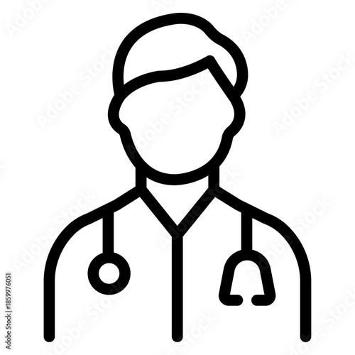 Occupational Therapist Line Icon of Occupational Therapy Icon Set