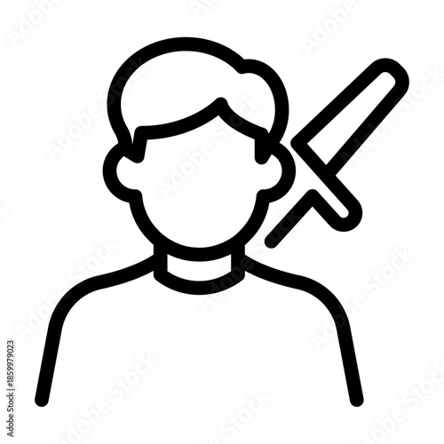 Suspect Identification Line Icon of Criminal Profiling Icon Set