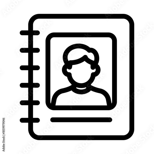 Case File Record Line Icon of Criminal Profiling Icon Set