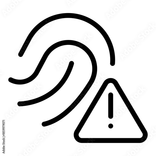 Behavioral Pattern Warning Line Icon of Criminal Profiling Icon Set