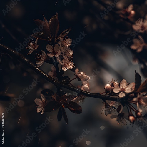 christmas tree with snow