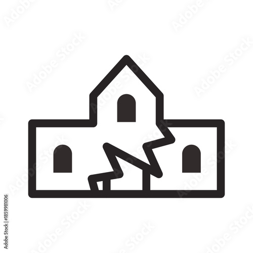 Detention Center Line Icon of Juvenile Justice Icon Set