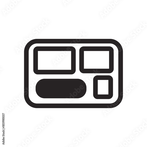 Inmate Records Line Icon of Correctional Facilities Icon Set