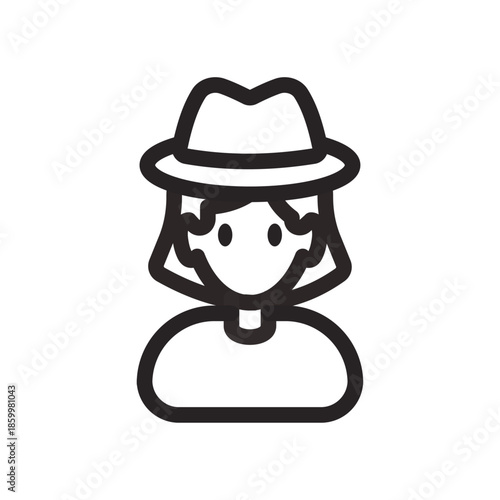 Warden Supervision Line Icon of Correctional Facilities Icon Set