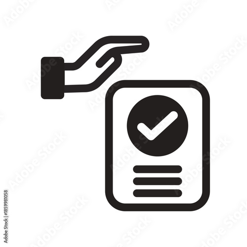 Supervision Approval Line Icon of Probation and Parole Icon Set