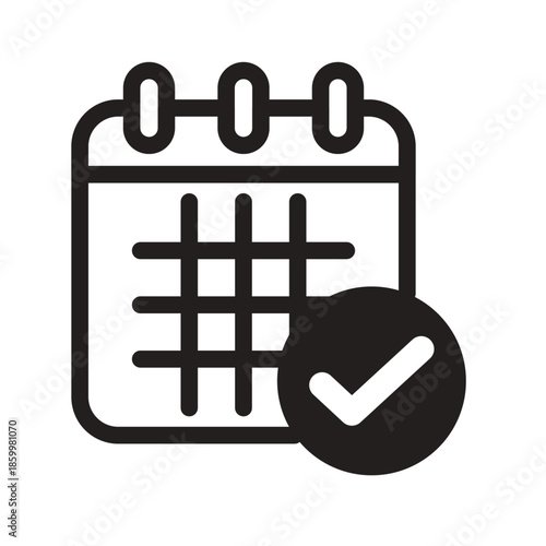 Reporting Schedule Line Icon of Probation and Parole Icon Set