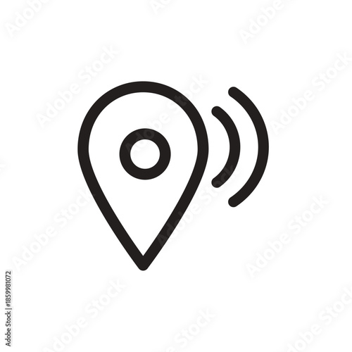 Location Monitoring Line Icon of Probation and Parole Icon Set
