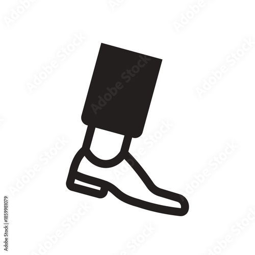Ankle Monitor Line Icon of Probation and Parole Icon Set
