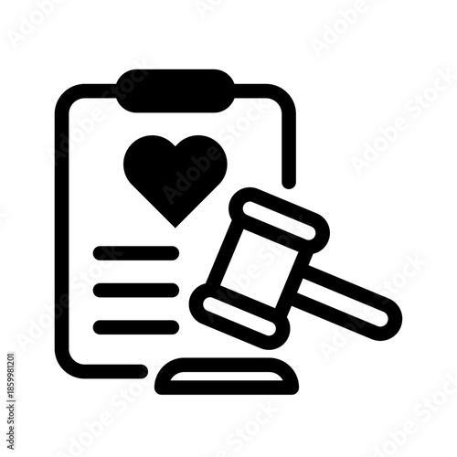 Ethical Review Board Line Icon of Medical Ethics Icon Set