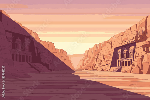 Scenic Wadi Rum Desert Landscape in Jordan with Red Sandstone Mountains Under a Dramatic Sky