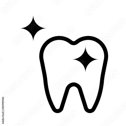 Tooth Polishing Line Icon of Dentistry (Specific Procedures) Icon Set