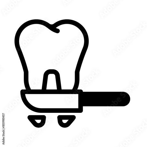 Tooth Extraction Line Icon of Oral Surgery Icon Set