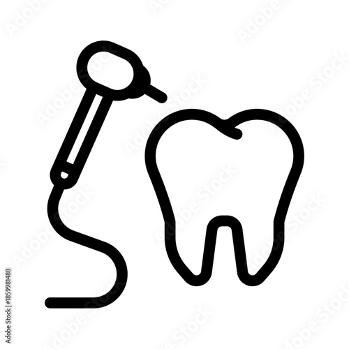 Dental Surgery Line Icon of Oral Surgery Icon Set