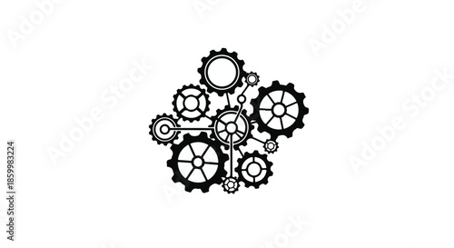 Interlocking gears symbolizing complex mechanical systems and teamwork.