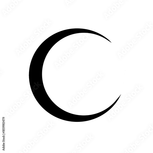 Moon vector, black moon illustration