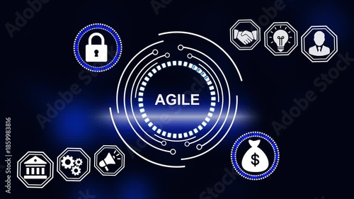 Business, Technology, Internet and network concept. Agile Software Development.