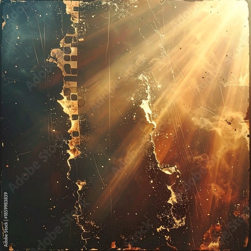 Sunlight Streaming Through Ruins - A Moment of Hope and Decay.